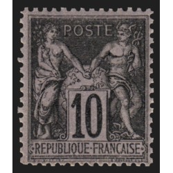n°103, Sage 10c noir sur lilas (N sous B), neuf ** sans charnière - TB
