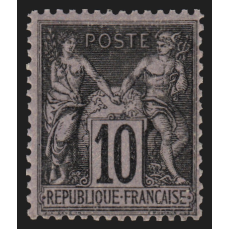 n°103, Sage 10c noir sur lilas, Type I (N sous B), neuf ** sans charnière - TB n°103, Sage 10c noir sur lilas, Type I (N sous B), neuf ** sans charnière - TB