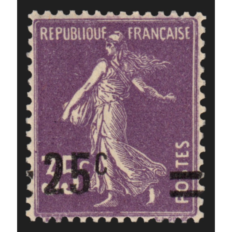 n°218, variété "surcharge à cheval", neuf ** sans charnière - SUPERBE n°218, variété "surcharge à cheval", neuf ** sans charnière - SUPERBE