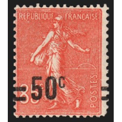 n°221, variété "surcharge à cheval", neuf ** sans charnière - SUPERBE