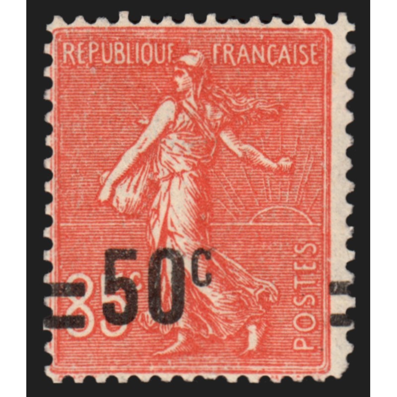 n°221, variété "surcharge à cheval", neuf ** sans charnière - SUPERBE n°221, variété "surcharge à cheval", neuf ** sans charnière - SUPERBE