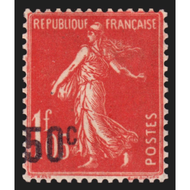 n°225d, variété "valeur sur valeur sans barre", neuf * trace de ch. - SUPERBE