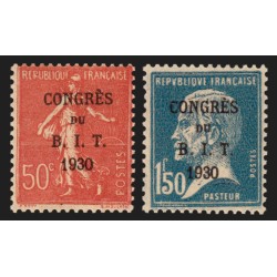 n°264/265, Congrès BIT Paris 1930, neuf ** sans charnière - TB