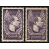 n°338/338a, Jean Mermoz, les 2 nuances lilas et violet, neufs ** sans charnière