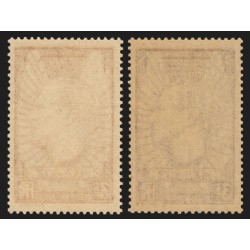 n°338/338a, Jean Mermoz, les 2 nuances lilas et violet, neufs ** sans charnière