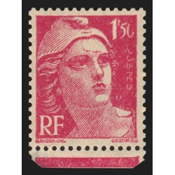 n°712, variété "0 de 1f50 partiel" et "POSTES maculée", Marianne de Gandon **