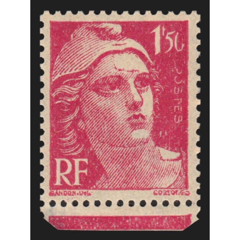 n°712, variété "0 de 1f50 partiel" et "POSTES maculée", Marianne de Gandon ** n°712, variété "0 de 1f50 partiel" et "POSTES maculée", Marianne de Gandon **