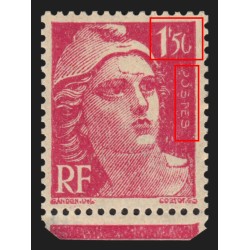n°712, variété "0 de 1f50 partiel" et "POSTES maculée", Marianne de Gandon **