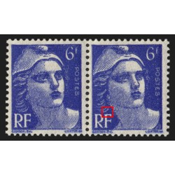 n°720b, variété "mèches croisées" tenant à normal, neufs ** - SUPERBE