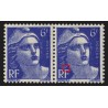 n°720b, variété "mèches croisées" tenant à normal, neufs ** - SUPERBE