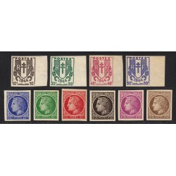 n°670/673 + Cérès Mazelin 1945, tous non-dentelés, neufs **/* - B/TB