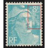 n°810, variété d'essuyage, Marianne de Gandon 8fr bleu-clair, neuf ** - SUPERBE
