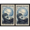 n°907/907b, variété "papier carton" + normal, Maurice Noguès, neufs ** SUPERBE