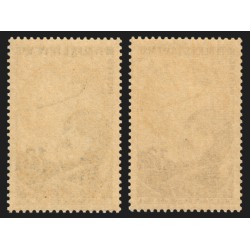 n°907/907b, variété "papier carton" + normal, Maurice Noguès, neufs ** SUPERBE
