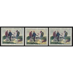 n°1363a, variété "double baton" en 2 états différents, neufs ** - SUPERBE