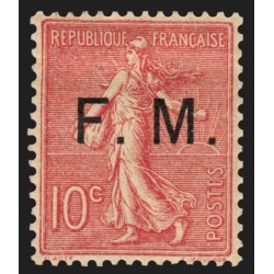 Franchise Militaire n°4, Semeuse lignée 10c rose, neuf * bon centrage - TB