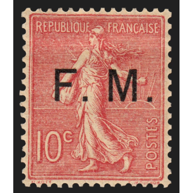 Franchise Militaire n°4, Semeuse lignée 10c rose, neuf * bon centrage - TB