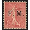 Franchise Militaire n°4, Semeuse lignée 10c rose, neuf * bon centrage - TB
