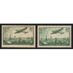 Poste Aérienne n°8/8a, vert-foncé + vert-clair, neufs ** sans charnière - TB