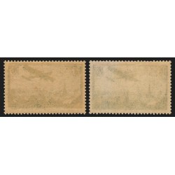 Poste Aérienne n°8/8a, vert-foncé + vert-clair, neufs ** sans charnière - TB