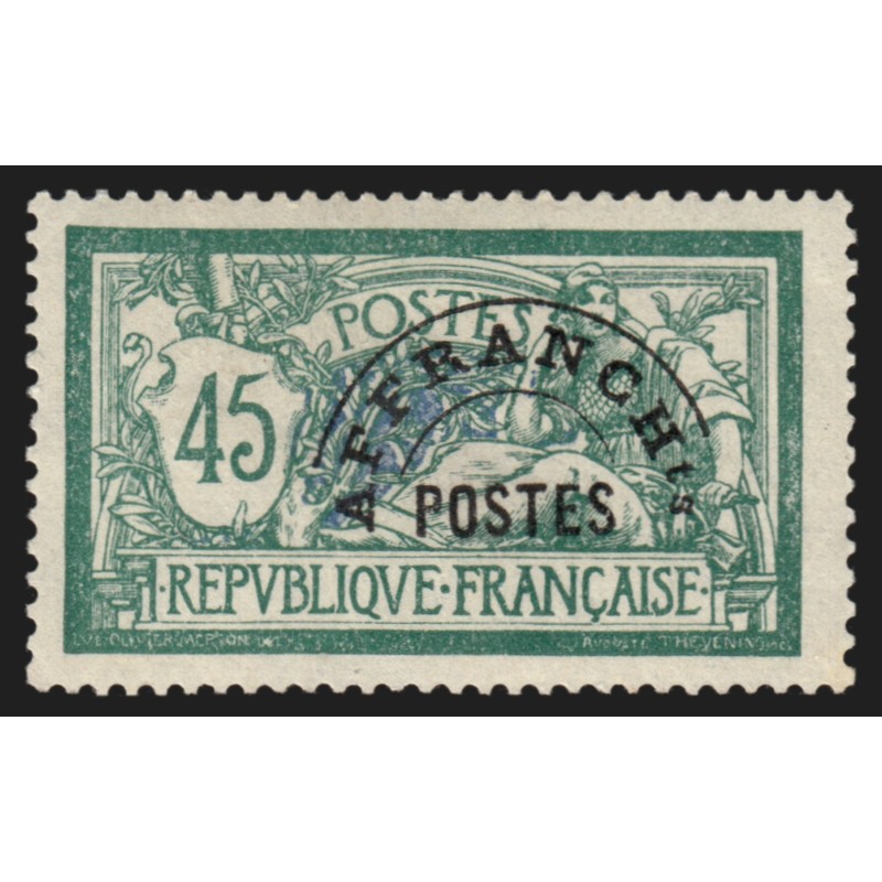 Préoblitérés n°44, Merson 45c vert et bleu, neuf * trace de charnière - TB