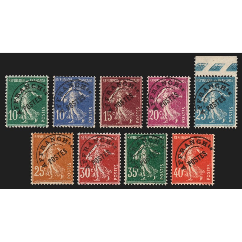 Préoblitérés 1922/1932, Semeuse camée, 9 valeurs, neufs ** sans charnière - TB Préoblitérés 1922/1932, Semeuse camée, 9 valeurs, neufs ** sans charnière - TB