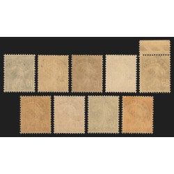 Préoblitérés 1922/1932, Semeuse camée, 9 valeurs, neufs ** sans charnière - TB