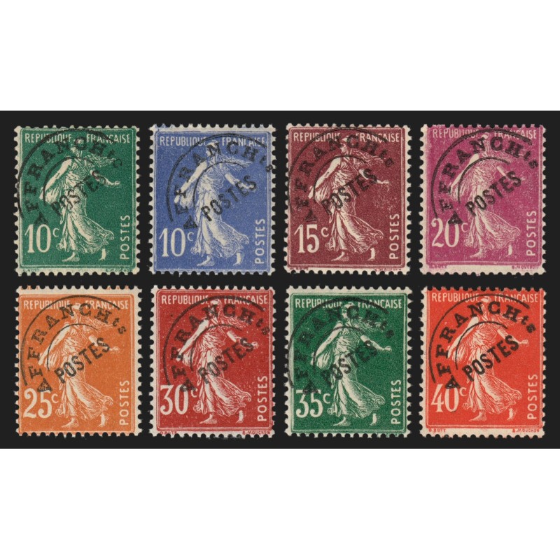 Préoblitérés 1922/1932, Semeuse camée, 8 valeurs, neufs ** sans charnière - TB Préoblitérés 1922/1932, Semeuse camée, 8 valeurs, neufs ** sans charnière - TB