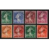 Préoblitérés 1922/1932, Semeuse camée, 8 valeurs, neufs ** sans charnière - TB