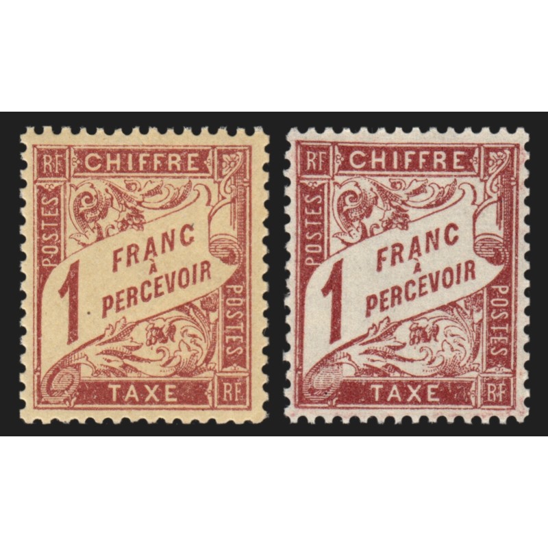 Timbres-Taxe n°40/40A, les 2 nuances, neufs ** sans charnière - SUPERBE Timbres-Taxe n°40/40A, les 2 nuances, neufs ** sans charnière - SUPERBE