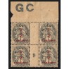 n°157, bloc de quatre millésime 9 avec manchette GC, neuf ** sans charnière TB