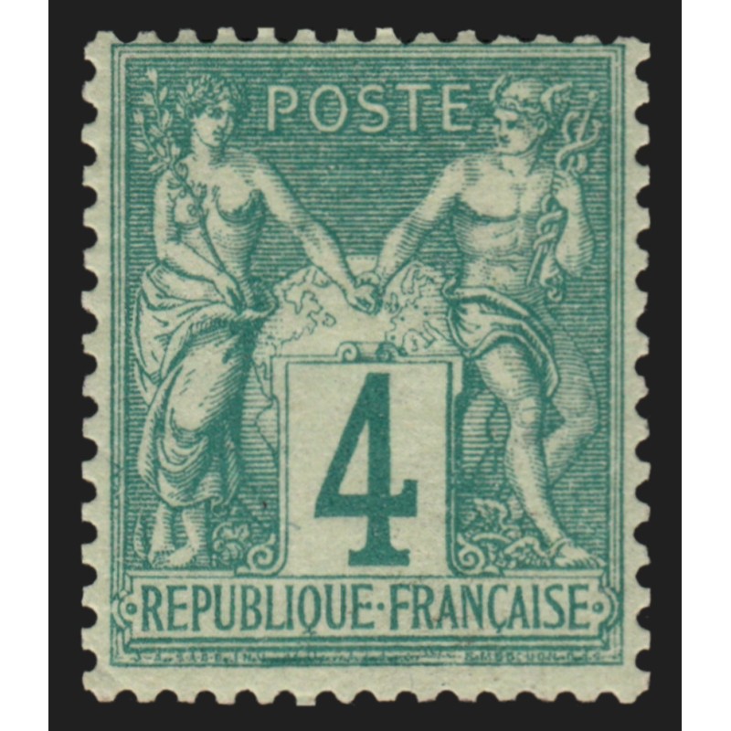 n°63, Sage 4c vert, Type I (N sous B), neuf * avec charnière - TB D'ASPECT n°63, Sage 4c vert, Type I (N sous B), neuf * avec charnière - TB D'ASPECT