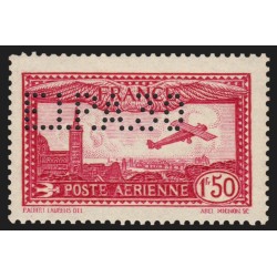 Poste Aérienne n°6d, perforé EIPA30, carmin, neuf ** sans charnière, Certificat