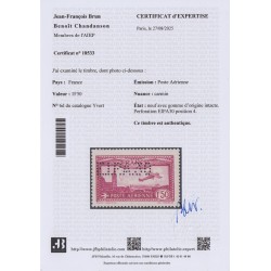 Poste Aérienne n°6d, perforé EIPA30, carmin, neuf ** sans charnière, Certificat