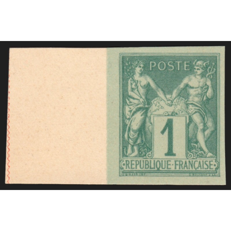 Colonies générales n°24, tirage de 1900 papier bristol, Sage 1c vert - SUPERBE