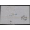 n°60B, Cérès 25c bleu, Type II, oblitéré GC 3174 La Rochelle sur lettre - TB