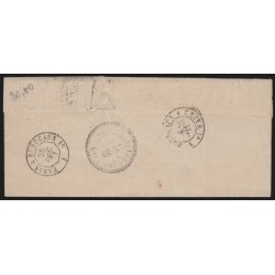 n°60B, Cérès 25c bleu, Type II, oblitéré GC 1307 Dijon sur lettre Montgaury TB