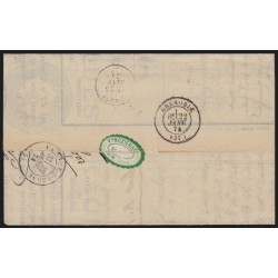n°60B, Cérès 25c bleu, Type II, oblitéré ambulant ML1° sur lettre Domene - TB