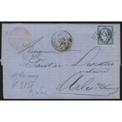 n°60B, Cérès 25c bleu, Type II, oblitéré GC 3831 SAINT-REMY-DE-PROVENCE - TB