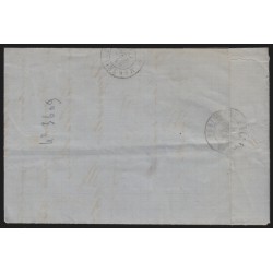n°60B, Cérès 25c bleu, Type II, oblitéré GC 3609 SAINT-GAULTIER sur lettre