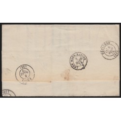 n°60B, Cérès 25c bleu, Type II, oblitéré GC 37 AISEREY sur lettre - TB