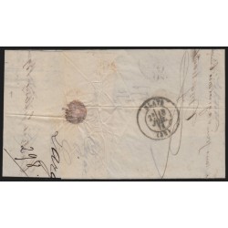 n°60B, Cérès 25c bleu, Type II, oblitéré GC 790 CAVIGNAC sur lettre - TB