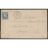 n°60B, Cérès 25c bleu, Type II, oblitéré GC 64 ALLEMOND + A cerclé, sur lettre