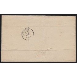 n°60B, Cérès 25c bleu, Type II, oblitéré GC 64 ALLEMOND + A cerclé, sur lettre