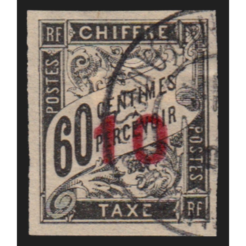 INDOCHINE 1905, timbres-Taxe n°3a, variété "chiffres espacés" - TB D'ASPECT