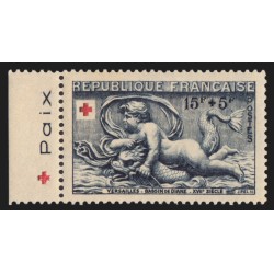 n°938a, avec bande publicitaire "Paix", Croix-Rouge 1952, neuf ** - TB