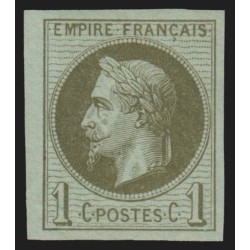 Colonies françaises, Napoléon Lauré 1871, 1c vert-olive, neuf * - SUPERBE
