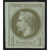 Colonies françaises, Napoléon Lauré 1871, 1c vert-olive, neuf * - SUPERBE