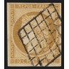 n°1, Cérès 10c bistre-jaune, oblitéré grille, signé JF.BRUN - TB