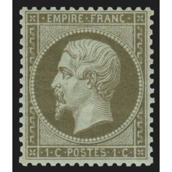 n°19, Napoléon 1c vert-olive, neuf ** sans charnière, signé CALVES - SUPERBE